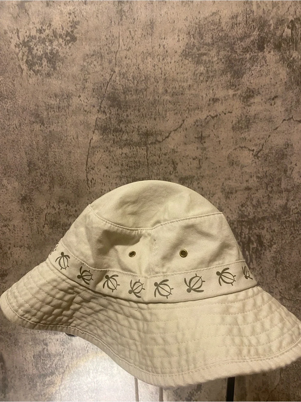 Dorfman Pacific Khaki Bucket Hat | Turtle Print | Wide Brim Sun Hat | Unisex